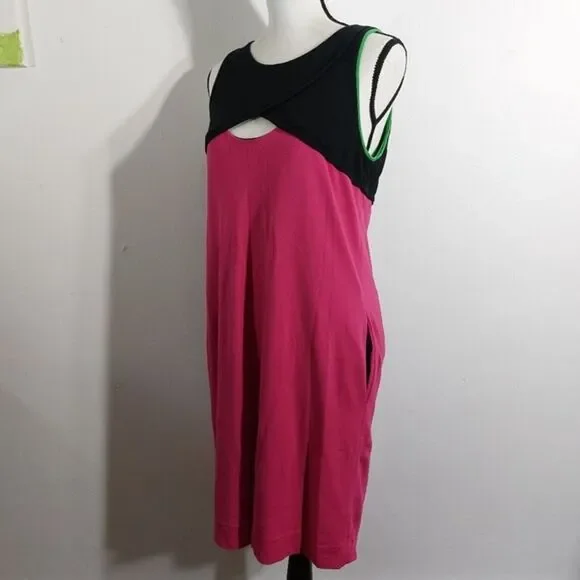 Cynthia Cynthia Steffe Black Pink Green Color Block Knit Sheath Dress  Size S - Picture 5 of 9